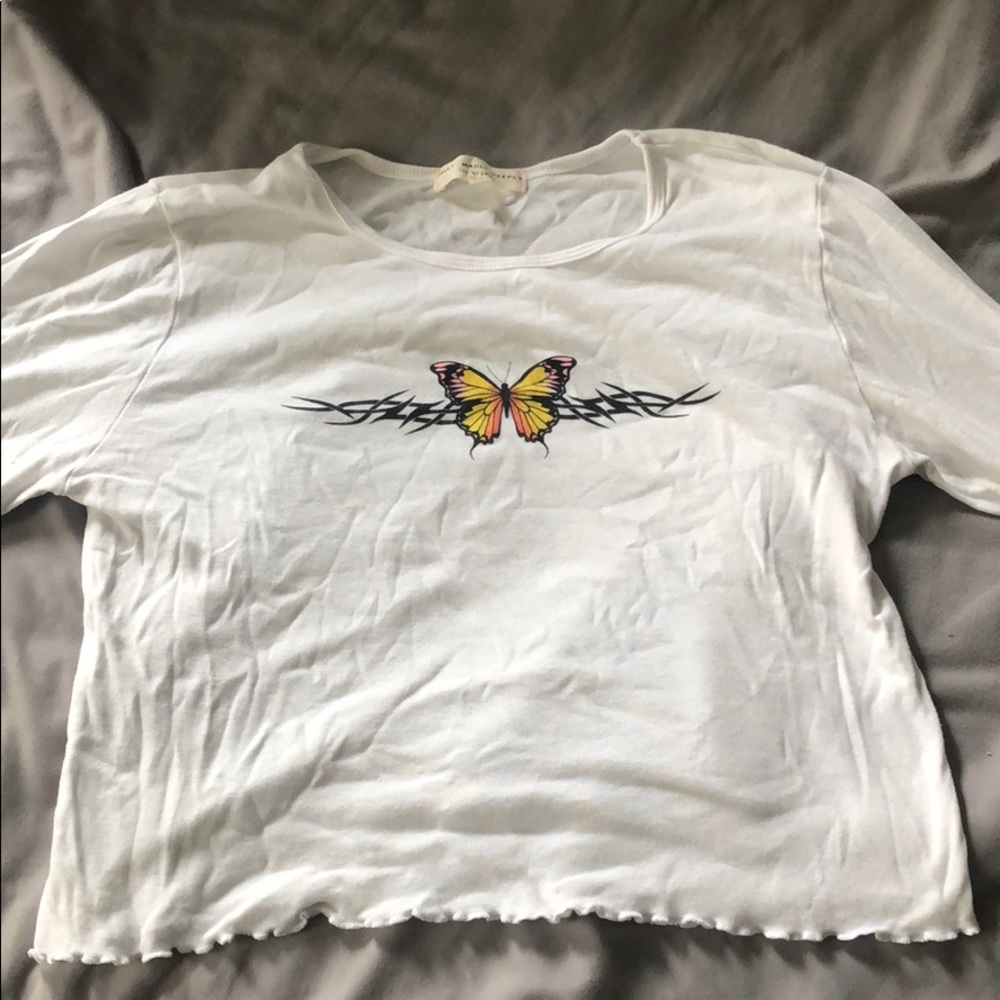 cropped long sleeve urban outfitters shirt